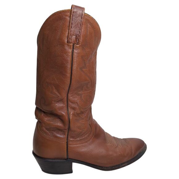 Dan Post MILWAUKEE Men’s Brown Leather Cowboy Western Boots Size 10D Vintage - Picture 11 of 15